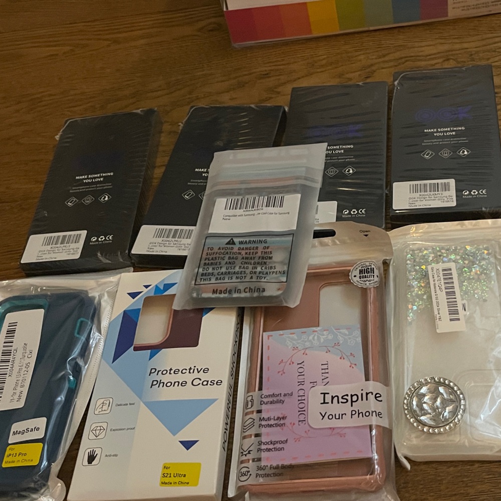 Cell Phone Case Reseller Bundle Lot - Mostly Samsung 9 Cases